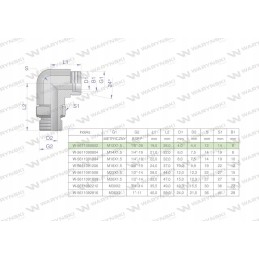 Hydraulic adjustable elbow bb m12x1 5 06l x 1