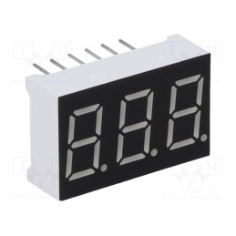 1 pcs x WENRUN - LTD036BAG-101A-02 - Display: LED, 7-segment, 9.14mm, 0.36', No.char: 3, green, 4.8mcd