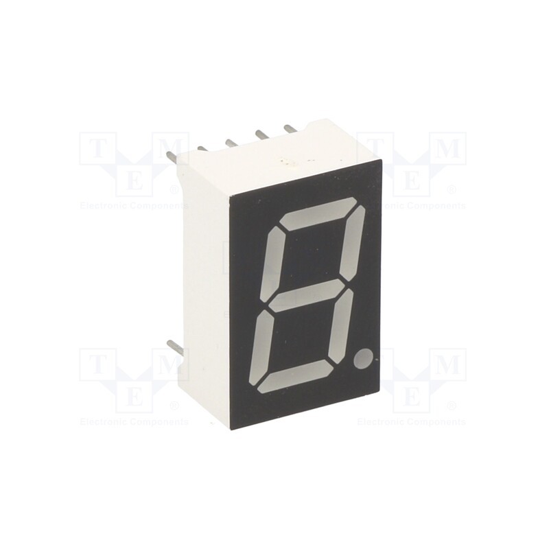 1 pcs x OPTO Plus LED - OPD-S5621LE-BW - Display: LED, 7-segment, 14.2mm, 0.56', No.char: 1, red, 60mcd