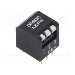 1 pcs x OMRON OCB - A6FR-3101 - Switch: DIP-SWITCH, Poles number: 3, ON-OFF, 0.025A/24VDC, Pos: 2