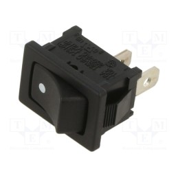 1 pcs x SWITCH COMPONENTS - RF1-1A-AC-2-B-3 - ROCKER, SPST, Pos: 2, ON-OFF, 10A/250VAC, black, none, Body: black