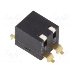 1 pcs x DIPTRONICS - EPM(R)-02-V - Switch: DIP-SWITCH, Poles number: 2, ON-OFF, 0.025A/24VDC, Pos: 2