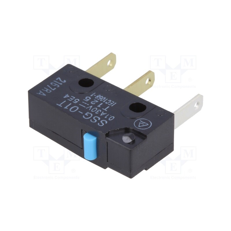 1 pcs x OMRON OCB - SSG-01T - Microswitch SNAP ACTION, 0.1A/125VAC, 0.1A/30VDC, without lever