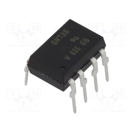 1 pcs x VISHAY - 6N136 - Optocoupler, THT, Ch: 1, OUT: transistor, Uinsul: 5.3kV, 1Mbps, DIP8
