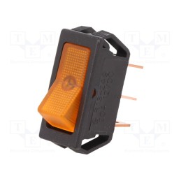 1 pcs x SCI - R13-249B-01-BY - ROCKER, SPST, Pos: 2, ON-OFF, 20A/12VDC, orange, neon lamp, 50mΩ