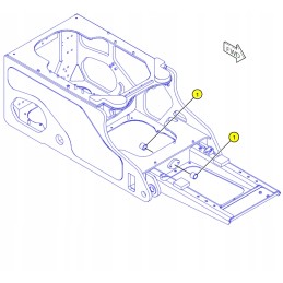 Bushing in the frame of a cat bulldozer