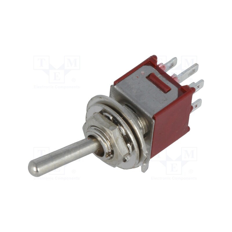 1 pcs x NINIGI - TSSM2022A1 - Switch: toggle, Pos: 2, DPDT, ON-ON, 1A/250VAC, Leads: for soldering