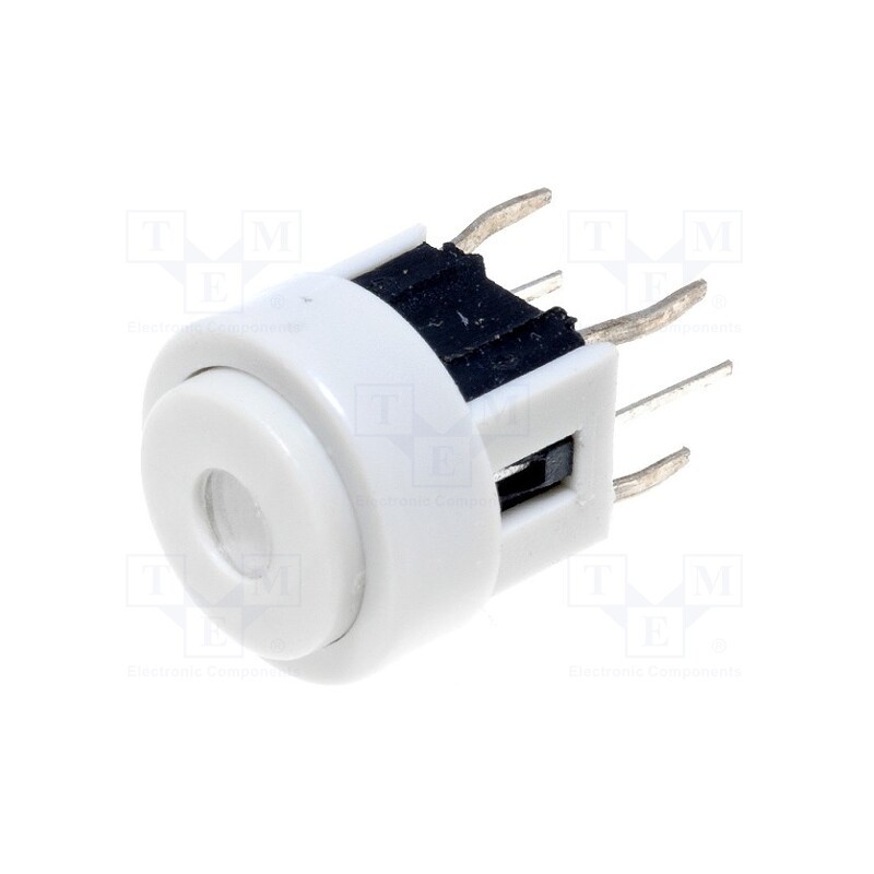 1 pcs x HIGHLY ELECTRIC - PB6142FL-4 - Switch: keypad, Pos: 2, SPST-NO, 0.05A/12VDC, white, LED, blue, THT