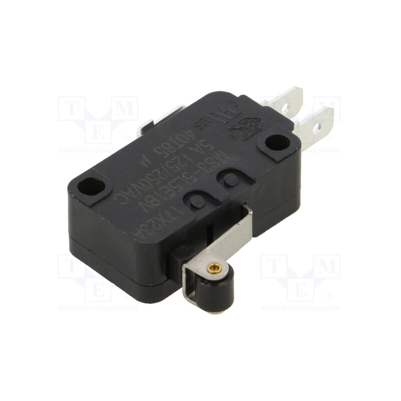 1 pcs x DIPTRONICS - MS3-5L5E1BV - Microswitch SNAP ACTION, 5A/250VAC, with lever (with roller)