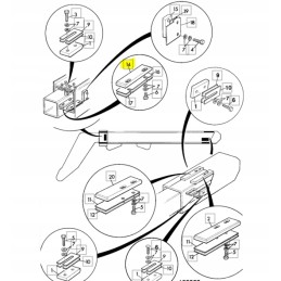 JCB loader telescope extension slide 14 5 mm