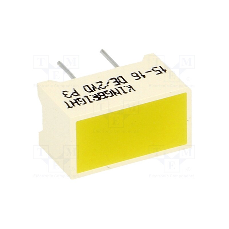 1 pcs x KINGBRIGHT ELECTRONIC - DE/2YD - LED backlight, yellow, Lens: diffused,yellow, λd: 588nm, 9÷31mcd