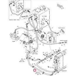 Oil cooler hose doosan dx80r ds2054433