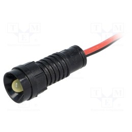 1 pcs x POLAM-ELTA - LY-D5-220DC - Indicator: LED, recessed, yellow, 220VDC, Ø11mm, IP40, leads 300mm