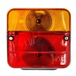 Combination rear lamp for trailers, 2 bulbs