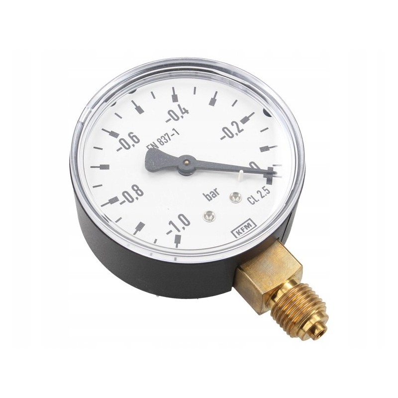 Milking machine vacuum gauge 63 mm 1 0 bar 1 4 wika