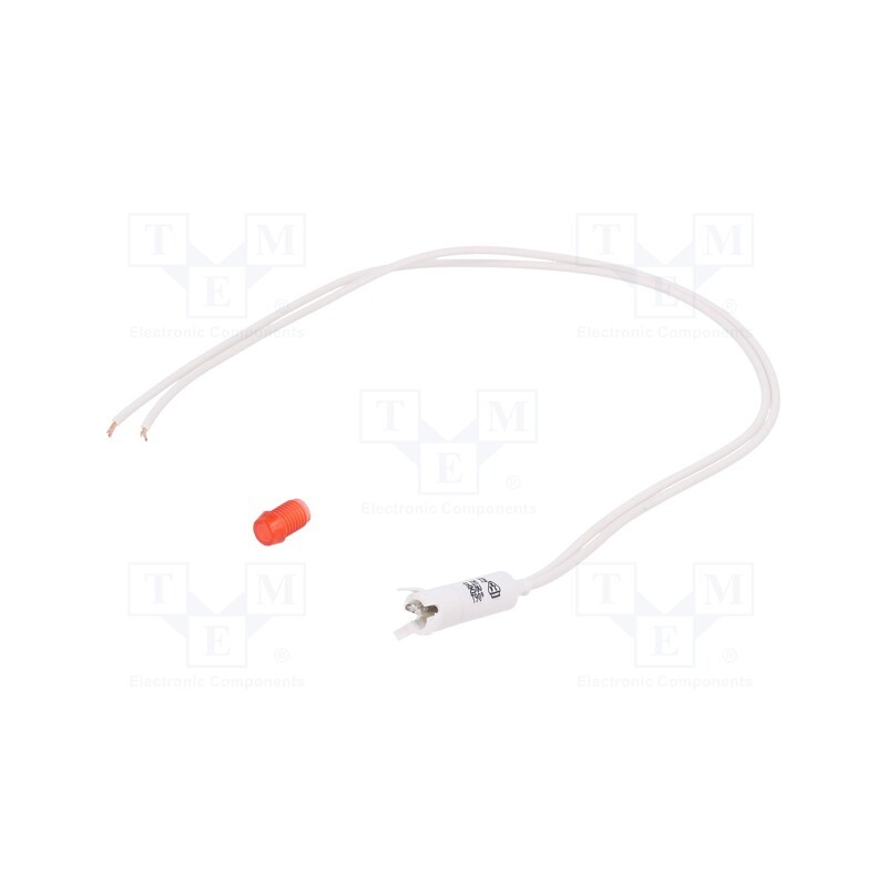 1 pcs x COMELUX - 9SLTB06RCSU3R - Indicator: with neon lamp, recessed, red, 220VDC, 220VAC, Ø6mm