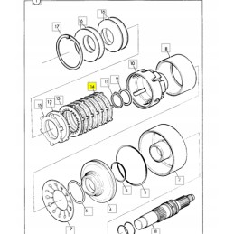 JCB backhoe loader clutch spacer