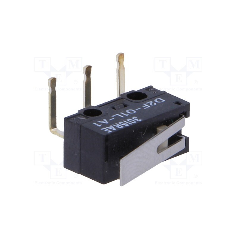 1 pcs x OMRON OCB - D2F-01L-A1 - Microswitch SNAP ACTION, 3A/125VAC, 0.1A/30VDC, with lever, SPDT