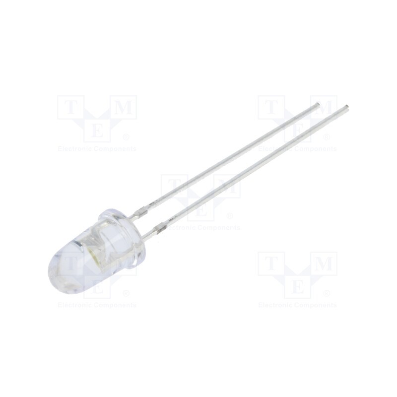 1 pcs x OPTOSUPPLY - OSM5DK5201A-CRLED14 - LED, 5mm, white warm, 60000mcd, 8°, Front: convex, 5.5÷20V, -30÷85°C