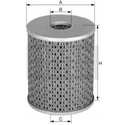 Cylindrical oil filter element, height 196mm