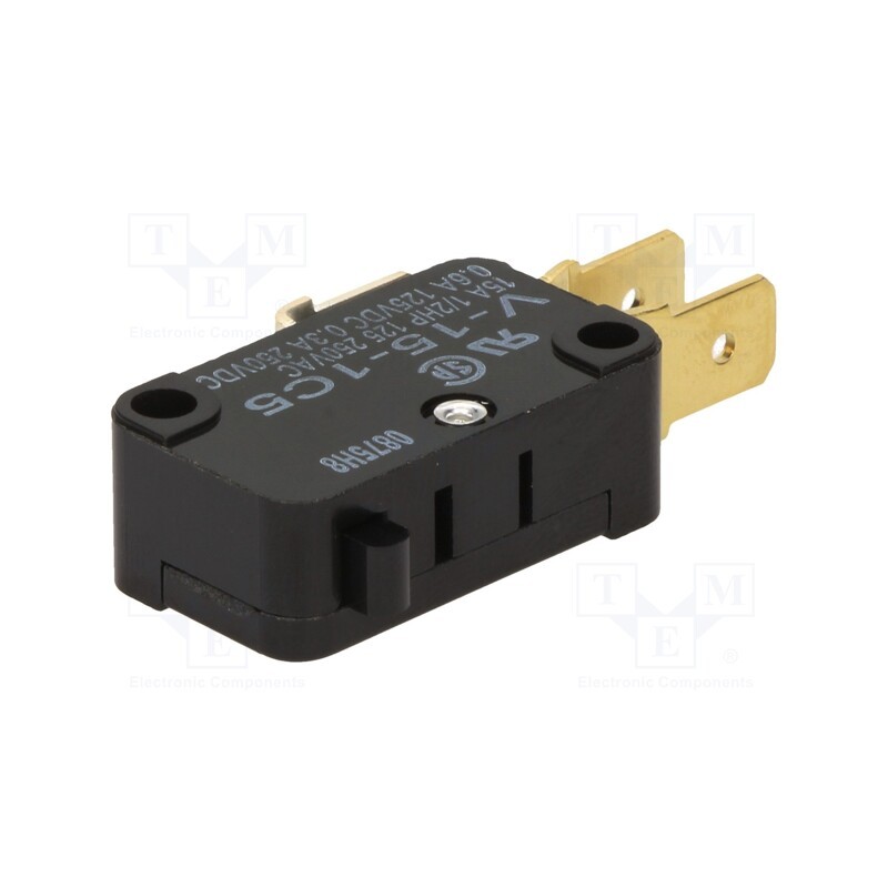 1 pcs x OMRON OCB - V-15-1C5 - Microswitch SNAP ACTION, 15A/250VAC, 0.6A/125VDC, without lever