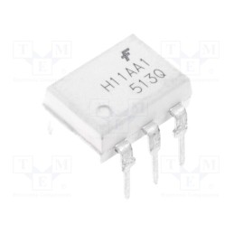 1 pcs x ONSEMI - H11AA1M - Optocoupler, THT, Ch: 1, OUT: transistor, Uinsul: 7.5kV, Uce: 100V