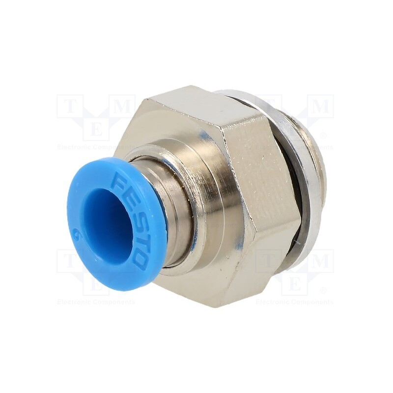 1 pcs x FESTO-186097 - Push-in fitting, straight, -0.95÷6bar, Gasket: NBR rubber, QS, 6mm