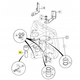 Arm rotation pin for JCB backhoe loader CVA