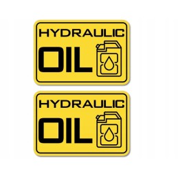 Hydraulic fluid stickers marking hydraulic oil
