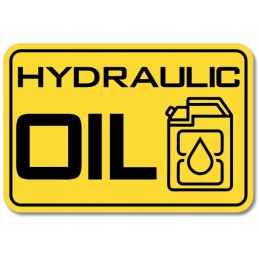 Hydraulic fluid stickers marking hydraulic oil