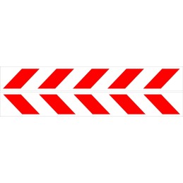 Warning stickers, reflective laminate belts, 60x8 cm