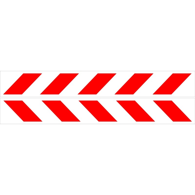 Warning stickers, reflective laminate belts, 60x8 cm