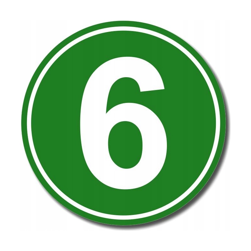 Euro 6 sticker, ADR marking, exhaust gas purity, 12 cm