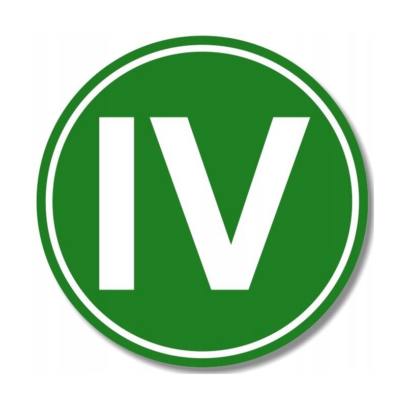 Euro 4 sticker, ADR marking, exhaust gas purity, 16 cm