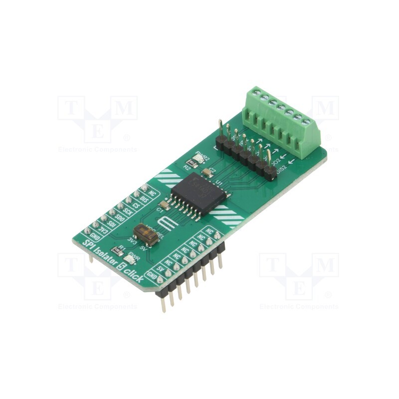 1 pcs x MIKROE - SPI ISOLATOR 5 CLICK - Click board, isolator, SPI, DCL541A01, prototype board