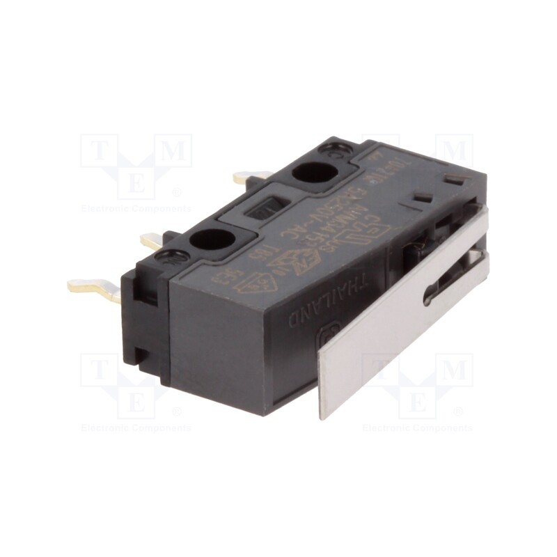 1 pcs x PANASONIC - AVM34153 - Microswitch SNAP ACTION, 5A/250VAC, 5A/30VDC, with lever, SPDT