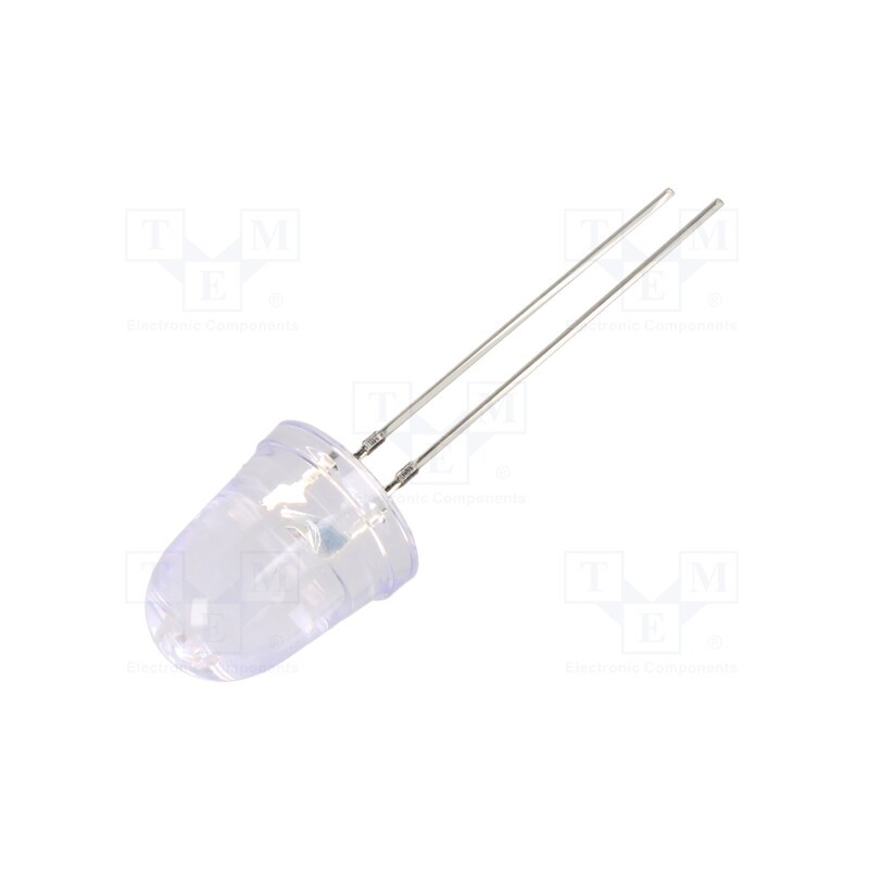 1 pcs x OPTOSUPPLY - OS5OKPA201A - LED, 10mm, orange, 8°, Front: convex, 2.1÷2.6V, No.of term: 2, 78mW