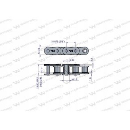 Roller chain 10b 1 130ps Sipma roll press