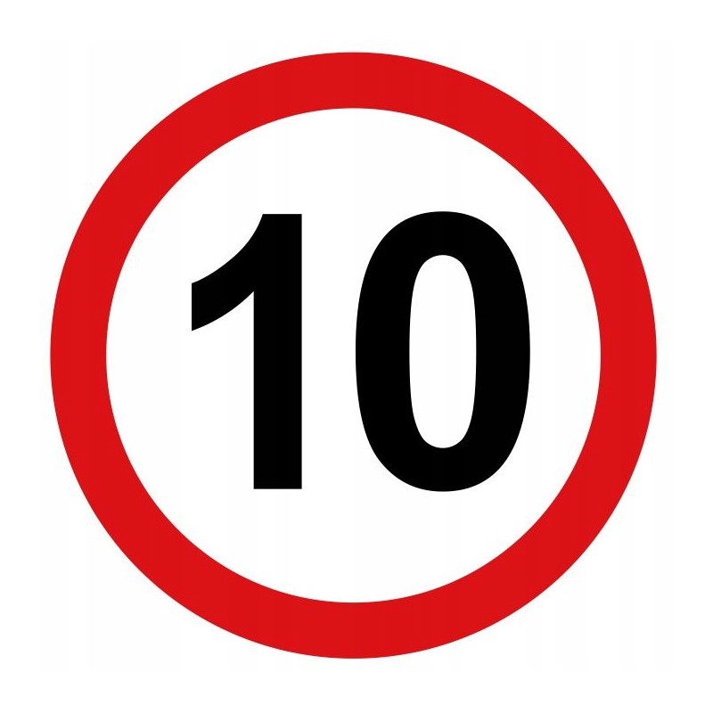Sticker speed limit 10km sign diameter 16cm