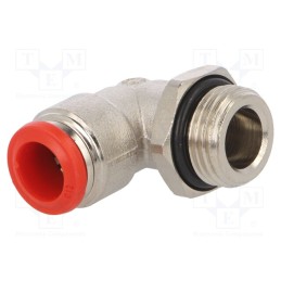 1 pcs x AIGNEP-50116 12-1/2 - Push-in fitting, angled, -0.99÷20bar, nickel plated brass