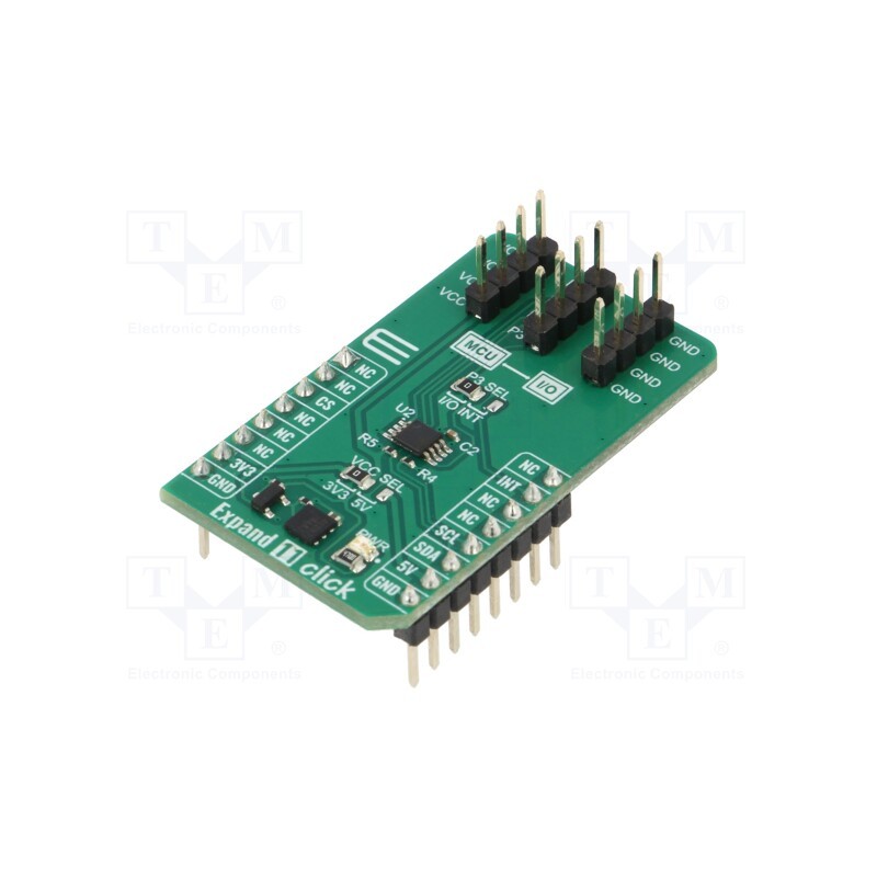 1 pcs x MIKROE - EXPAND 11 CLICK - Click board, port expander, I2C, TCA9536, prototype board, 3.3VDC