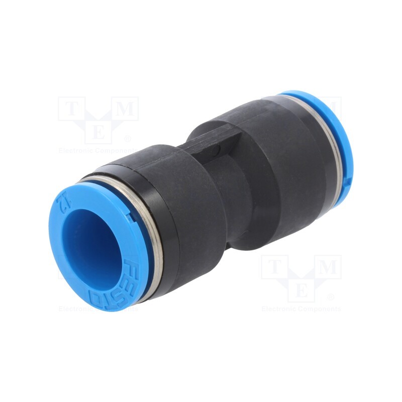 1 pcs x FESTO-153035 - Push-in fitting, straight, -0.95÷6bar, Gasket: NBR rubber, QS