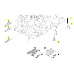 Hatz series 1d speed regulator spring 05039700