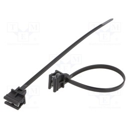 500 pcs x HELLERMANNTYTON - 126-00000 - Cable tie, with fixing for edges, L: 160mm, W: 4.6mm, black