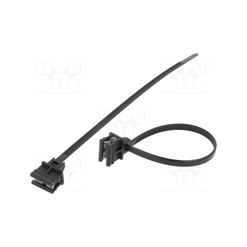 500 pcs x HELLERMANNTYTON - 126-00000 - Cable tie, with fixing for edges, L: 160mm, W: 4.6mm, black
