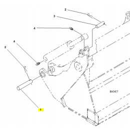 Shark cylinder pin for lower cat backhoe loader