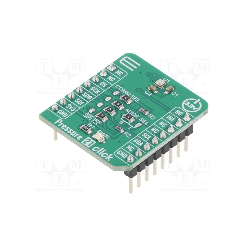 1 pcs x MIKROE - PRESSURE 21 CLICK - Click board, pressure sensor, I2C,SPI, BMP581, prototype board