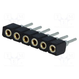 2 pcs x CONNFLY - DS1002-02-1*6BT1F6 - Socket, pin strips, female, PIN: 6, low profile,turned contacts
