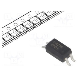 1 pcs x BROADCOM (AVAGO) - ACPL-214-500E - Optocoupler, SMD, Ch: 1, OUT: transistor, Uinsul: 3kV, Uce: 80V, SO4