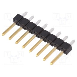 2 pcs x Amphenol Communications Solutions - 68000-208HLF - Pin header, pin strips, BERGSTIK II, male, PIN: 8, straight, 2.54mm